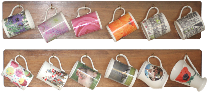 decorated mugs